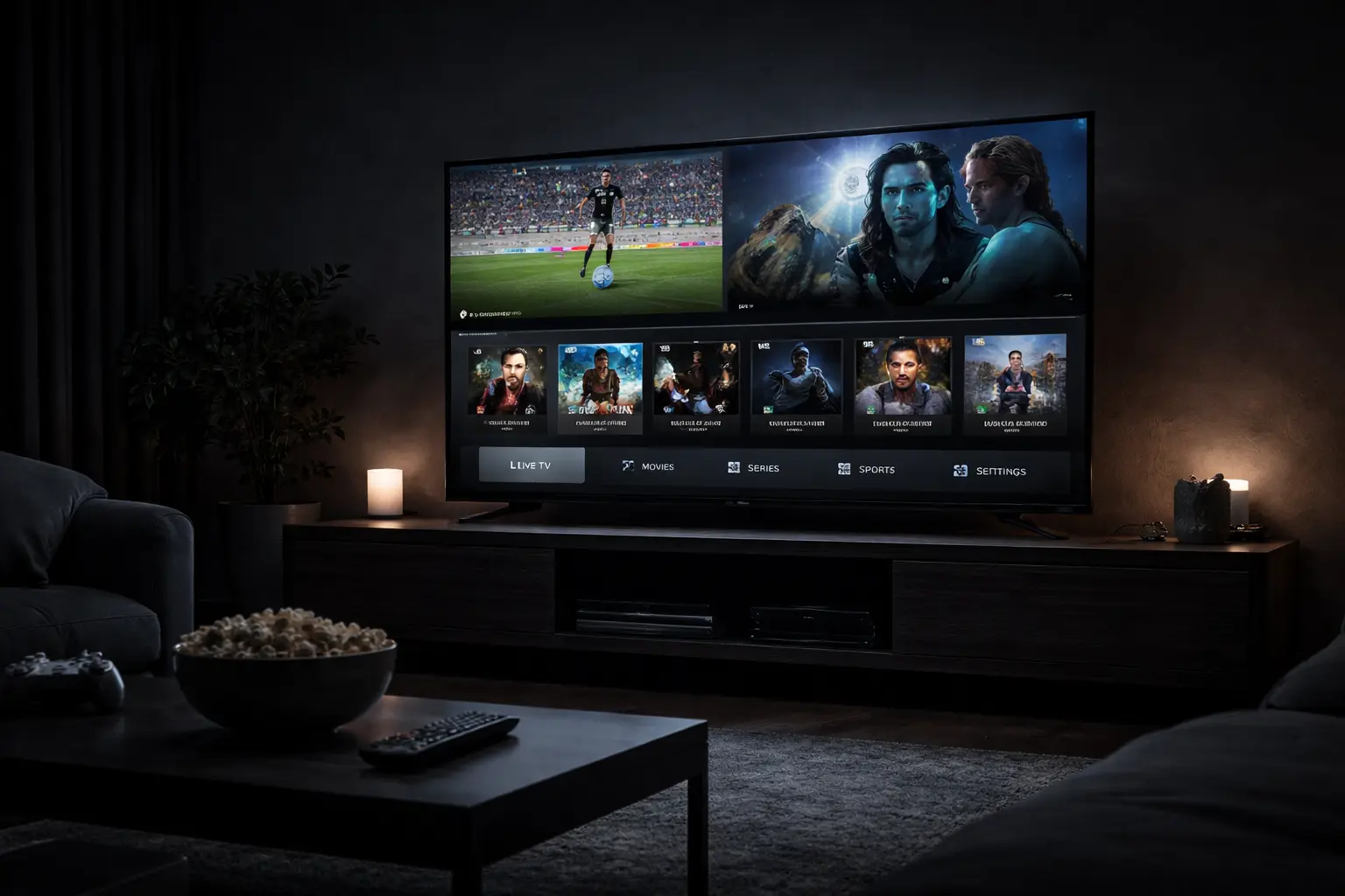 Abonnement IPTV France Premium — Interface Smart TV HD 4K