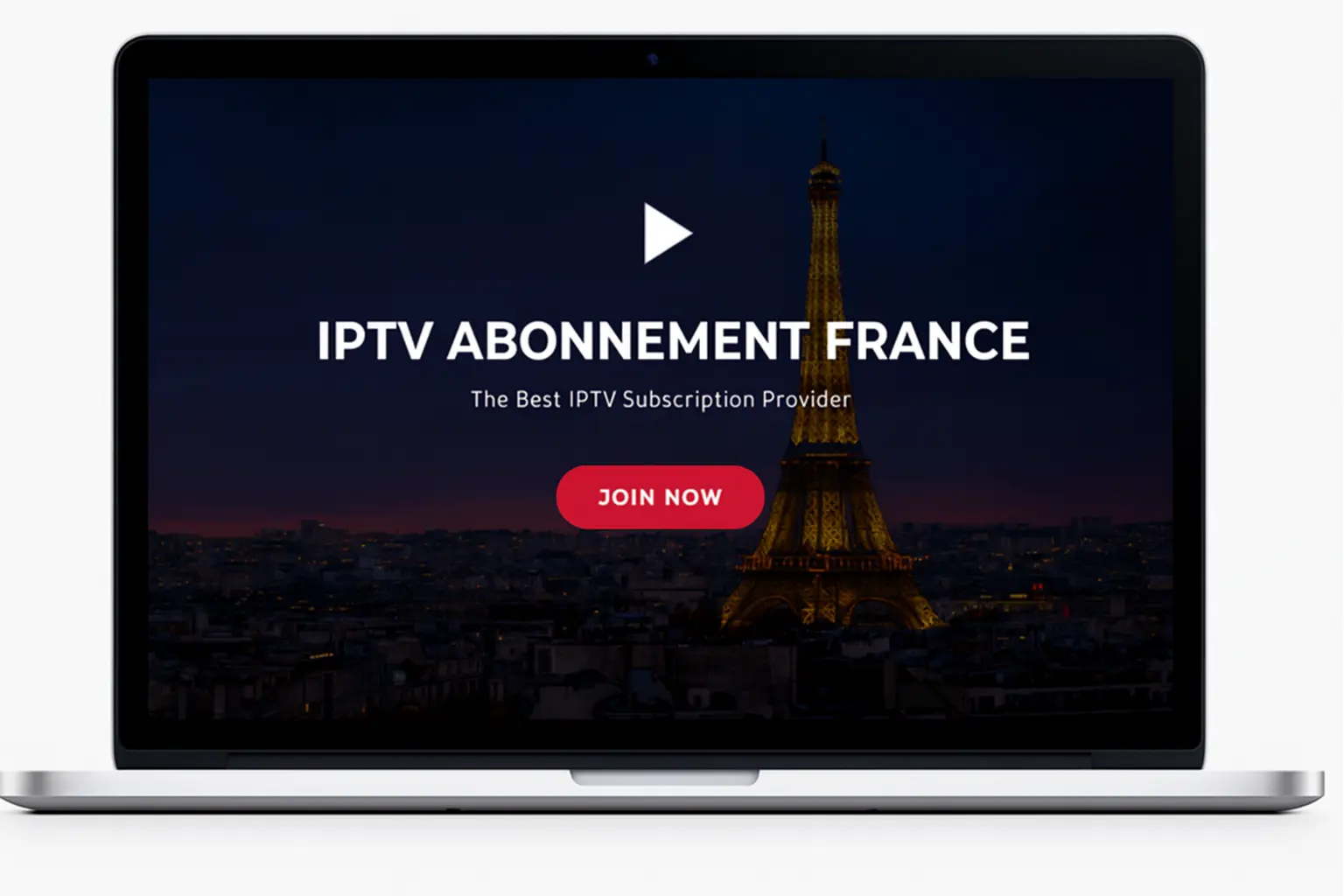 Interface abonnement IPTV France — Smart TV HD 4K avec chaînes françaises