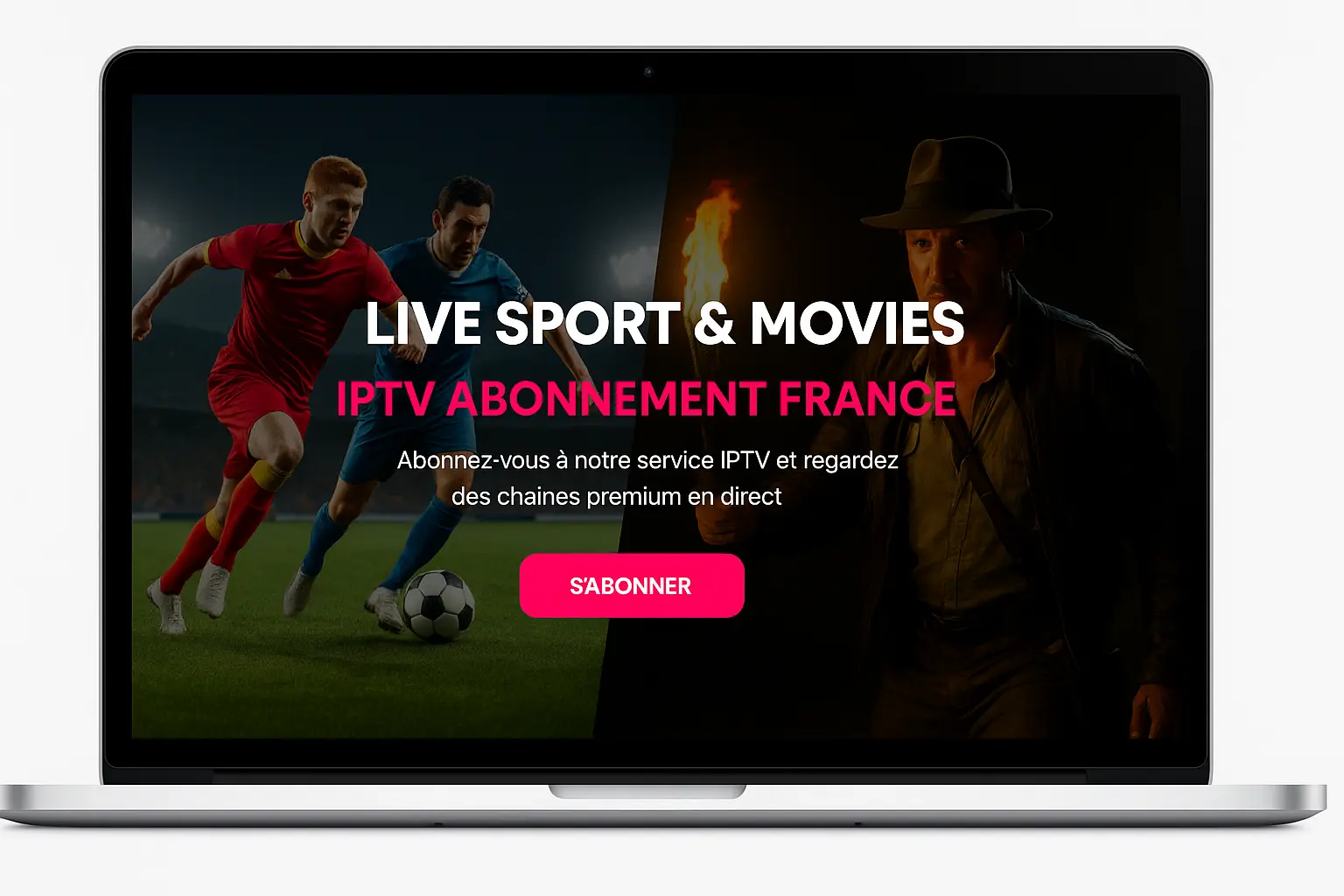 IPTV Premium France — Interface abonnement IPTV premium sur Smart TV 4K